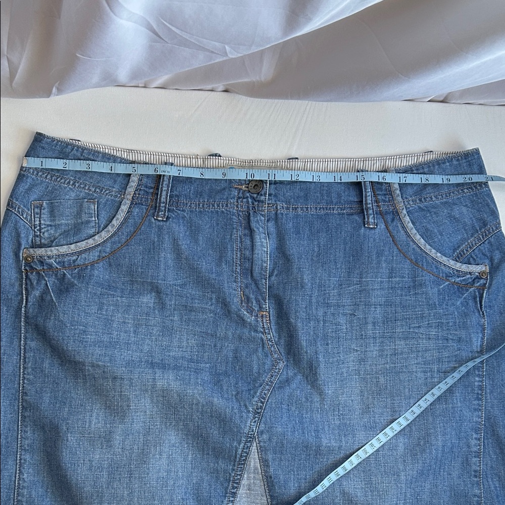 Fat Face Skirt Light Blue Denim Mini - Picture 10 of 13